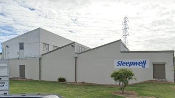 The mattress plant where the man was hurt in Auckland, New Zealand.
