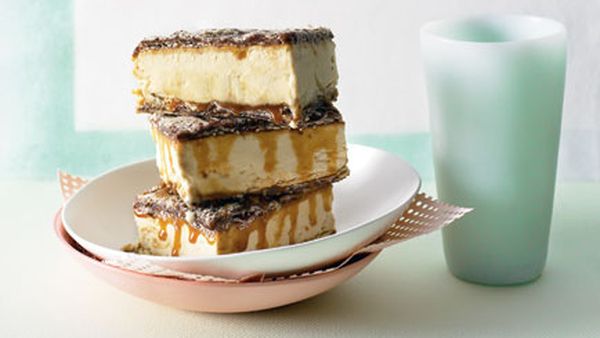 White chocolate-espresso parfait sandwiches