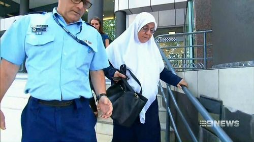 Mother Maha Al-Shennag leaves the police station today. (9NEWS)