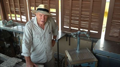 Charles Wooley at the abandoned site of the Lindeman Islands Club.