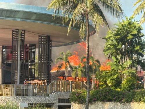 L'incendio ha preso piede questa mattina al Club Med Bali a Nusa Dua.