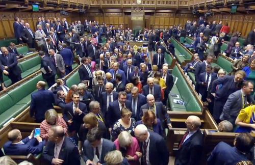 MPs vote on the EU withdrawal deal during a dramatic night in parliament.