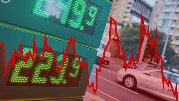 Petrol prices vs Australian dollar exchange rate.