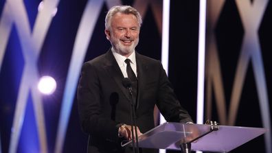 Sam Neill accepts the Longford Lyell Award during the 2019 AACTA Awards Presented by Foxtel at The Star on December 04, 2019