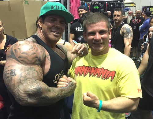 Body builder Rich Piana and Jason Genova at the event in Florida. Source: AAP