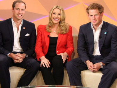 Leila McKinnon and Prince William and Harry at the London Olympics.