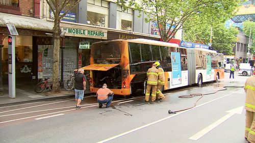 Fire crews at the scene this afternoon.