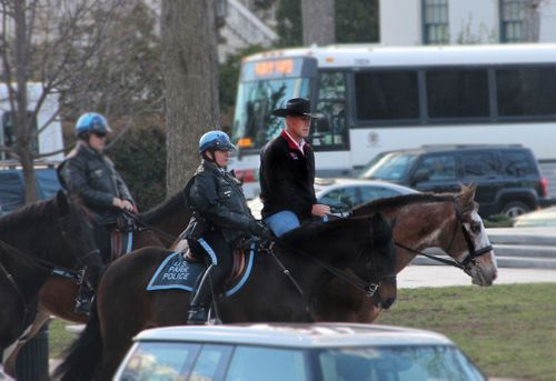 Mr Zinke drew attention from his first day on the job, when he road a horse across Washington's National Mall to the Department of Interior.