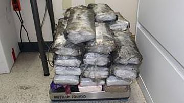 The drugs were allegedly found inside the tyres of a 1997 Freightliner trailer that was supposed to be carrying juice from Mexico into the US.