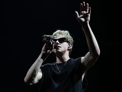 The Kid Laroi performs at CommBank Stadium on November 16, 2024 