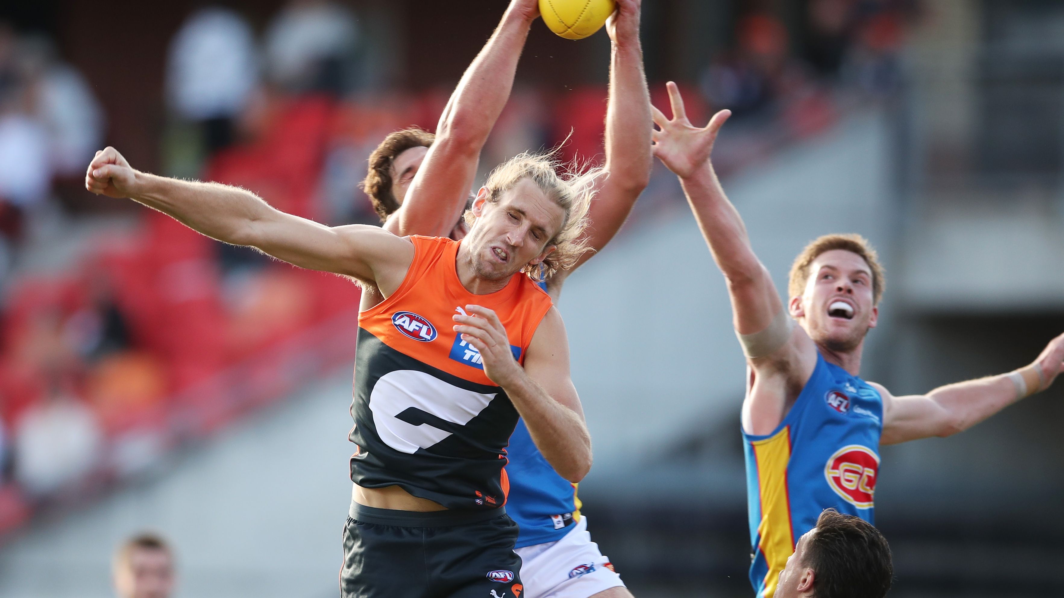 Giants record big win as defender Nick Haynes suffers ankle injury