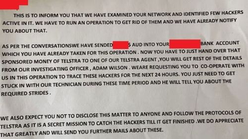 S﻿cammers are not just bombarding Australians with text messages anymore. Now they are turning to letters to convince people to part with their cash.