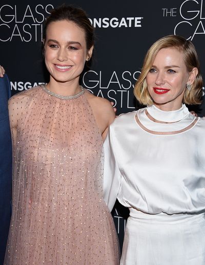 Brie Larson and Naomi Watts&nbsp;at the premier of&nbsp;<em>The Glass Castle.</em>