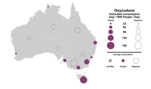 The use of oxycodone in Australia, according to ACIC report.
