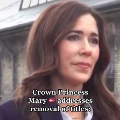 Crown Princess Mary addresses stripping of royal titles