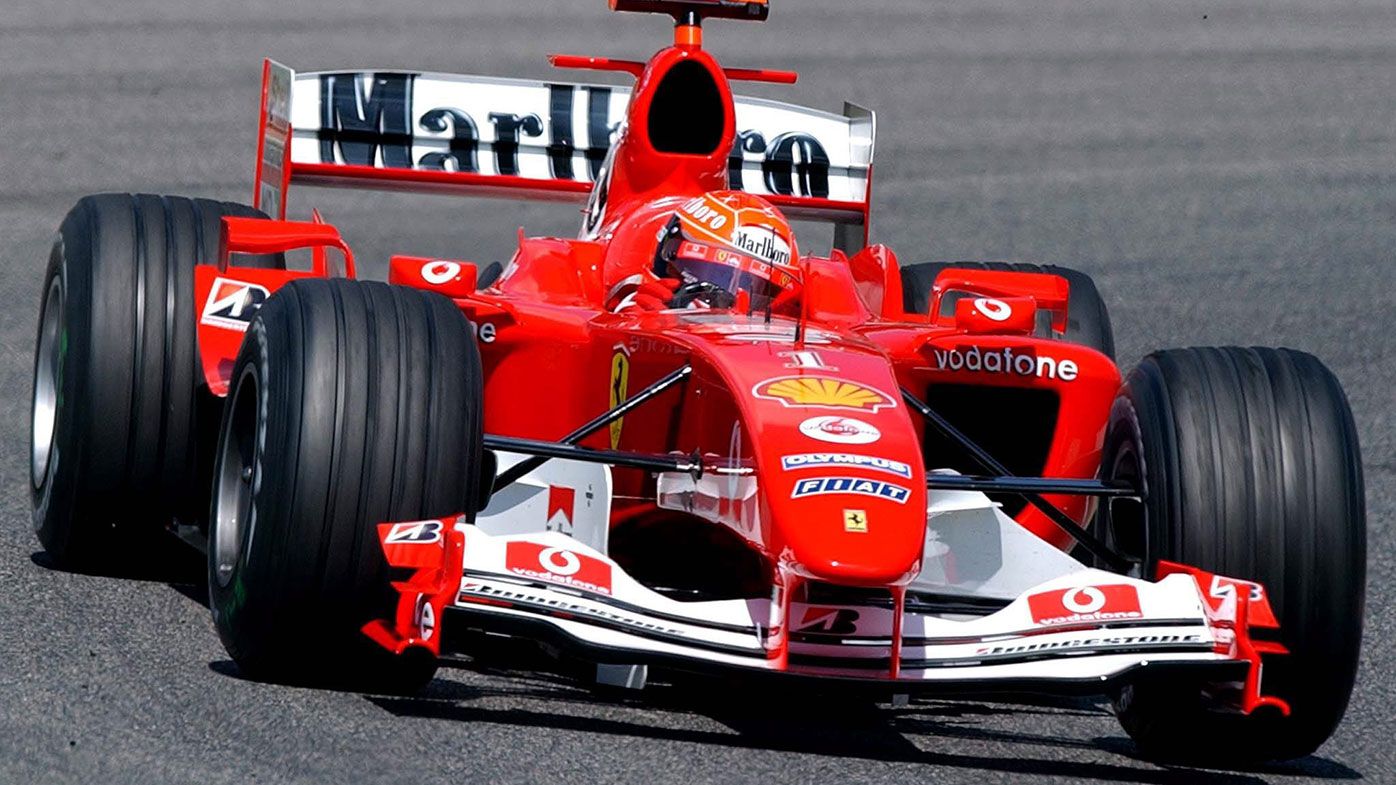 Michael Schumacher in action during the 2004 season.
