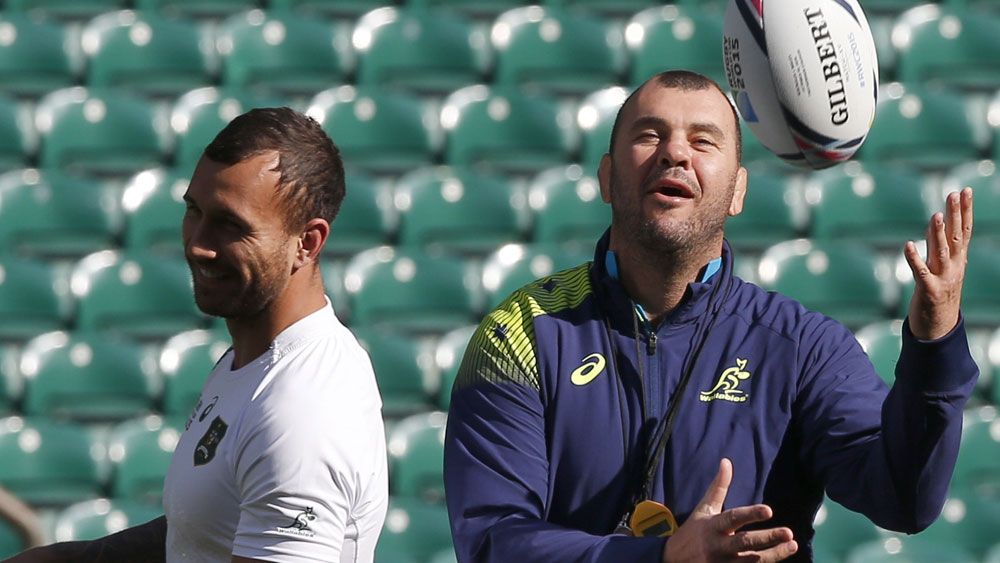 Wallabies coach Michael Cheika continues to stand by Quade Cooper (AAP)