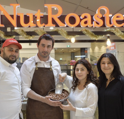 Jinan Afiouny and family at thei Greenacre family business Nut Roasters