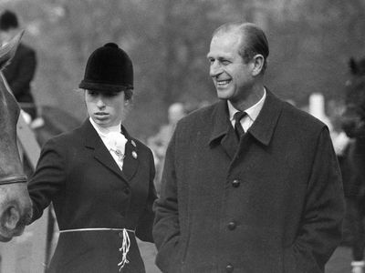Prince Philip with Princess Anne