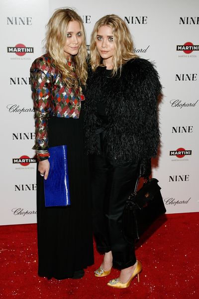 Mary-Kate and Ashley Olsen at the New York screening of NINE in December, 2009