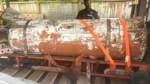 A rusted, old rocket in a man's garage was confirmed to be an inert nuclear missile.