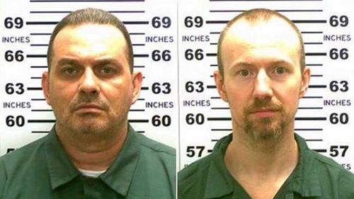 David Sweat (left) and fellow inmate Richard Matt, who was earlier shot dead. (Supplied)