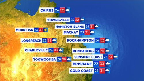 Queensland is also tipped to cop a massive downpour. (9NEWS)