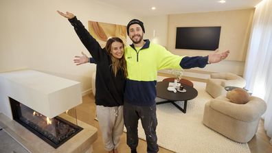 Kristy and Brett, Living Room Reveal, Week 5, The Block 2023