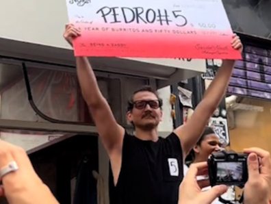 Pedro Pascal lookalike contest winner George Gountas.