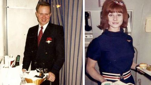 Steven Slater with his mother who was a stewardess with American Airlines in the 1960s. (Steven Slater)