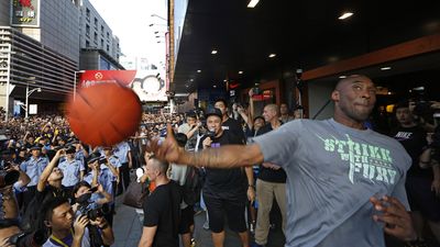 2013: Whenever Bryant visited China, it wasn't uncommon for thousands of fans to show up just to get a glimpse of someone who was as revered as any player there — including Chinese star Yao Ming.