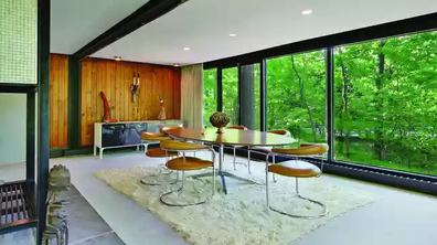 One of the living rooms inside the main dwelling of the Ben Rose House.