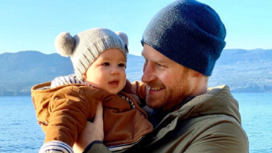 Prince Harry with son Archie