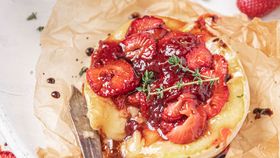 Oven-roasted balsamic strawberries