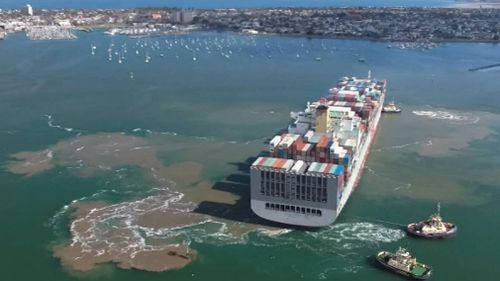 OOCL Seoul is the biggest freight ship in Port Melbourne's 179 year history.
 