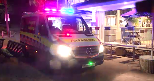 Emergency services were called just before 6am after reports a man was bitten by a shark.