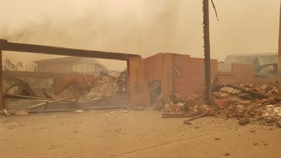 Their home was completely destroyed by the bushfire.