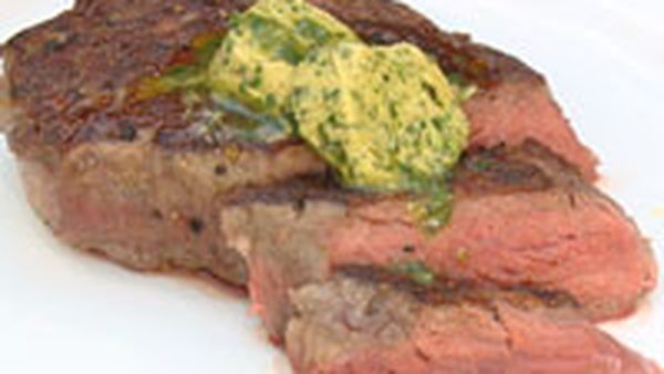 The perfect steak with herb butter