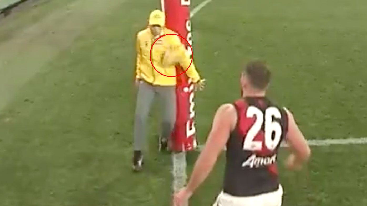 Goal Umpire gets in the way