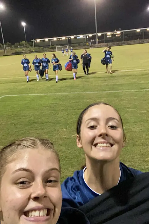 Finley Bone, right, has been remembered as a much loved member of her local football club.