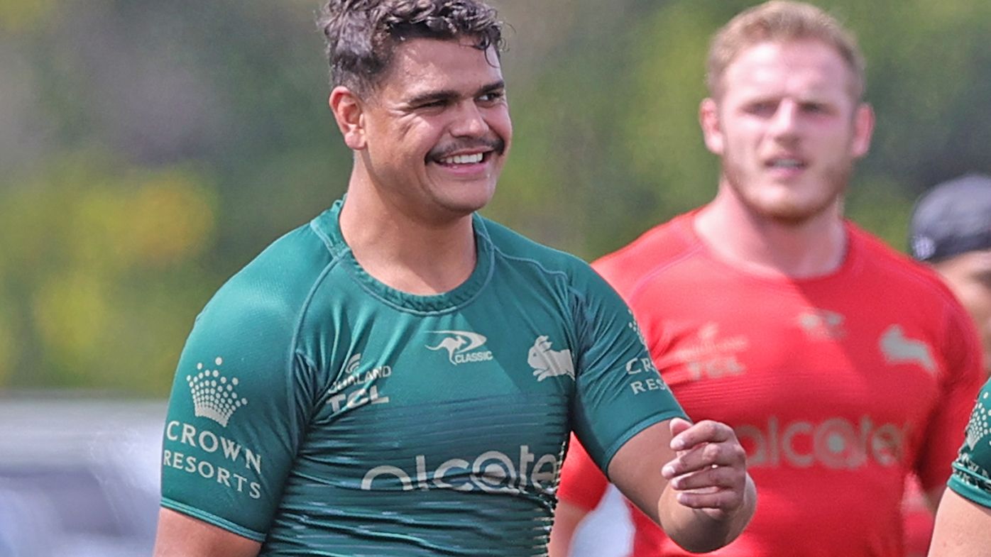  Latrell Mitchell during a South Sydney Rabbitohs NRL training session