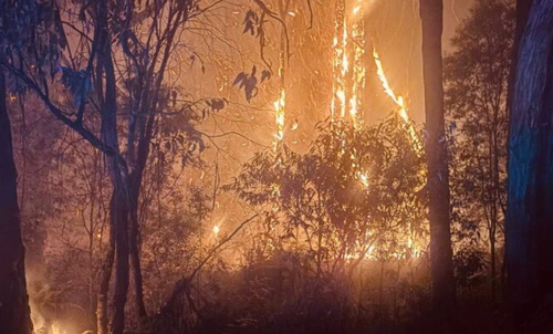 Carlisle River Fire Victoria seen on Jan 25, 2026