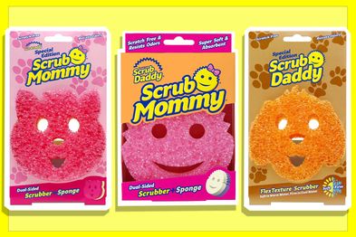 9PR: Scrub Mommy Dual Sided Scrubber and Sponge, Scrub Daddy Special Edition Cat Scrubber and Sponge and Scrub Daddy Special Edition Dog Scrubber
