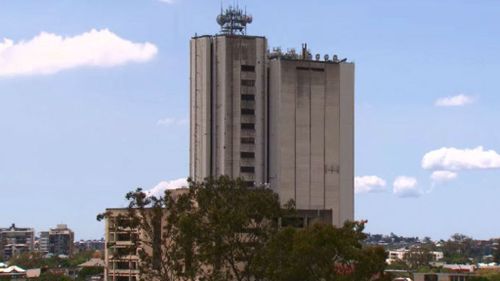 The old Telstra building in Woolloongabba. (9NEWS)