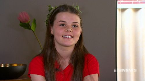 Hannah is out of hospital two weeks after the sting. (9NEWS)