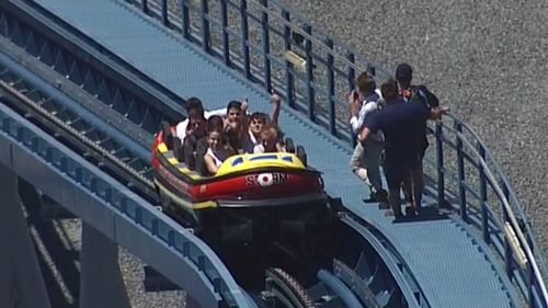 The ride is filled mostly with school-age children. (9NEWS)