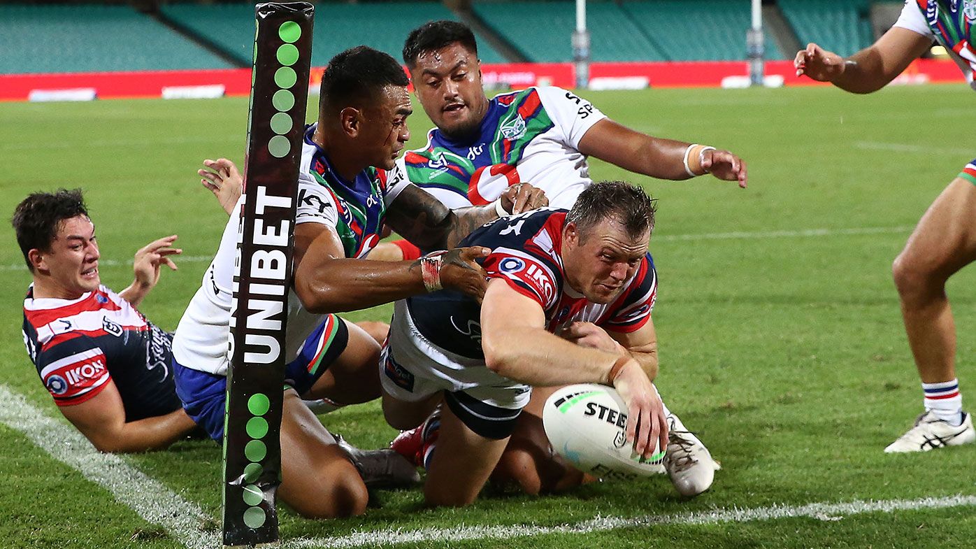 Brett Morris scores for the Roosters