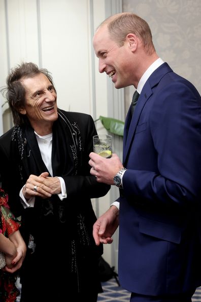 Ronnie Wood and Prince William, Prince of Wales attend the 2023 Tusk Conservation Awards at The Savoy Hotel on November 27, 2023 in London 
