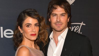 Nikki Reed and Ian Somerhalder attend The 2020 InStyle And Warner Bros. 77th Annual Golden Globe Awards Post-Party