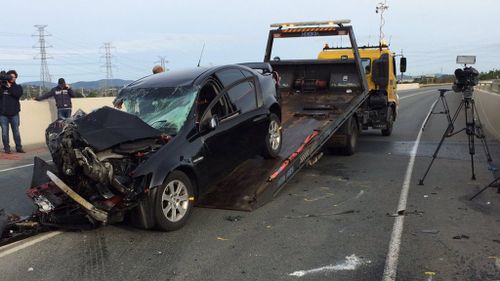 Driver in a stable condition after truck and car head-on crash north of Brisbane